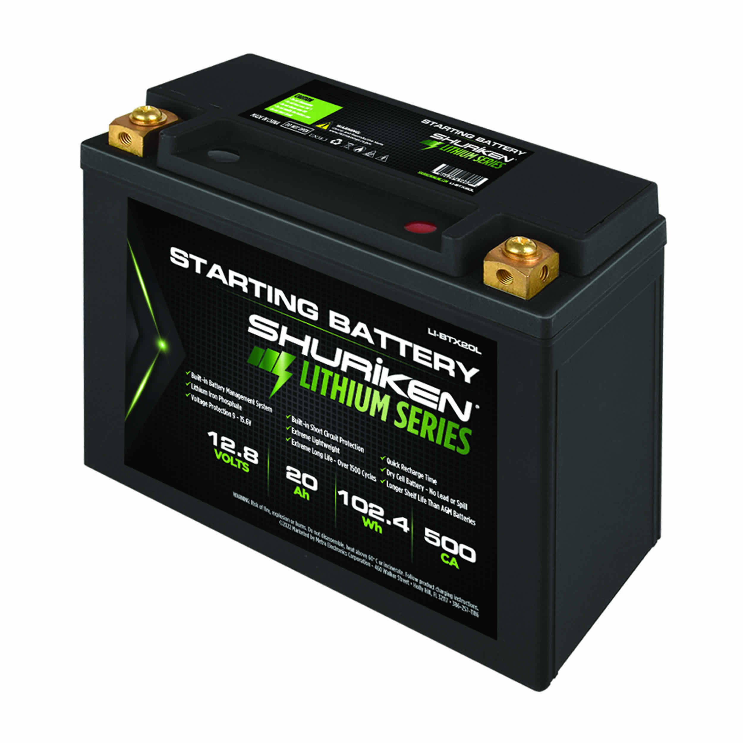 500CA / 20 Amp Hours Lithium-ion Starting Battery
