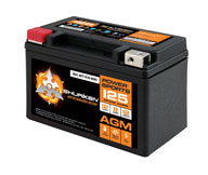 125 CRANK AMPS / 8AMP HOURS AGM Power Sports 12V Battery