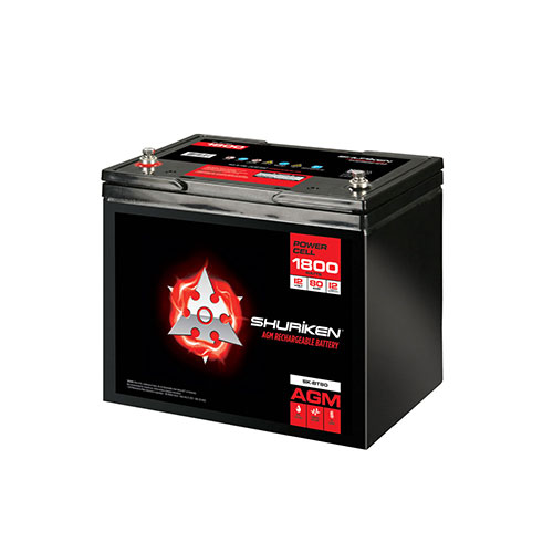 1800W / 80AMP HOURS AGM 12V Battery [SK-BT80] : Shuriken, High Performance  Batteries
